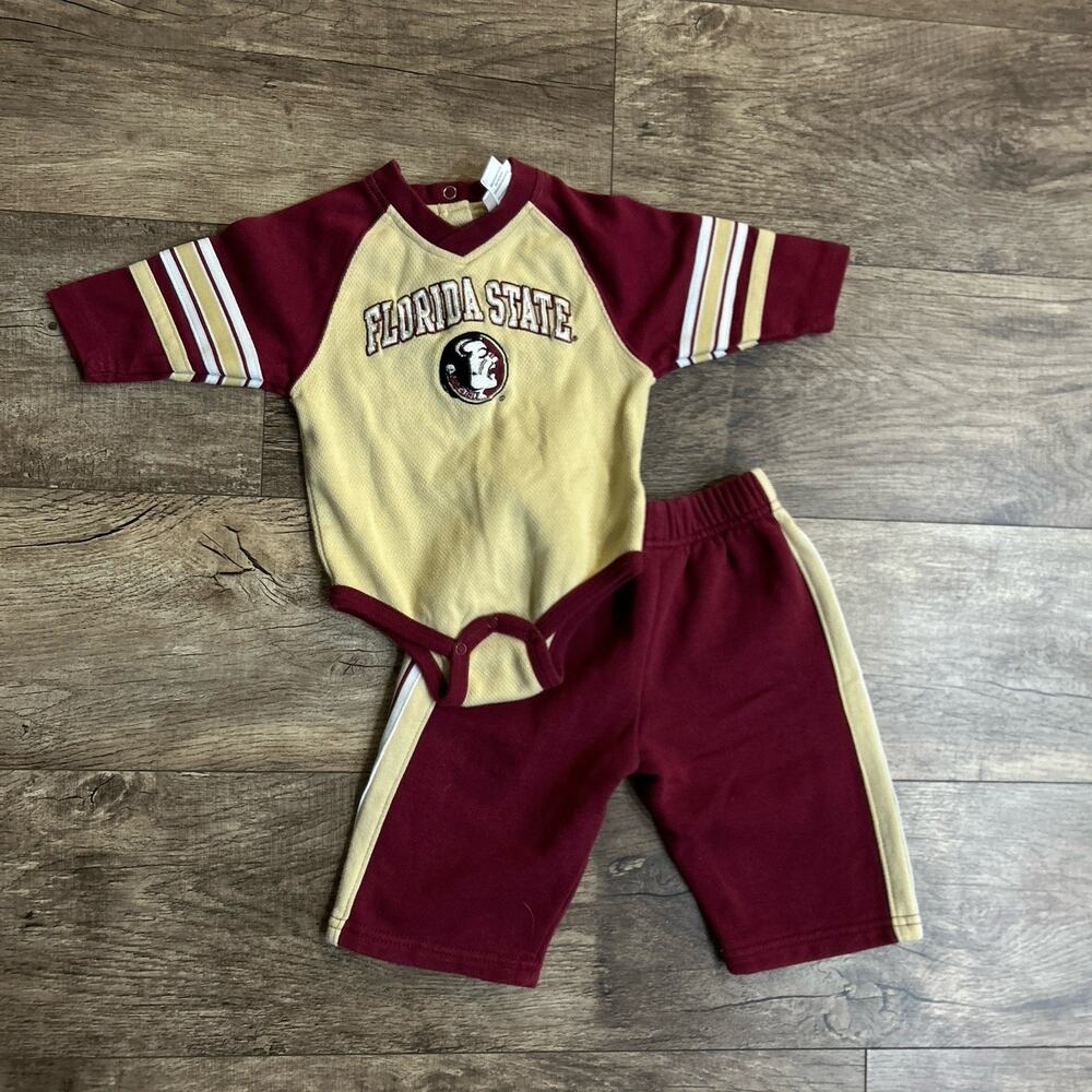 Florida State Seminoles FSU Long Sleeve Bodysuit & Pant Set Infant 6-9 Months - Picture 11 of 11
